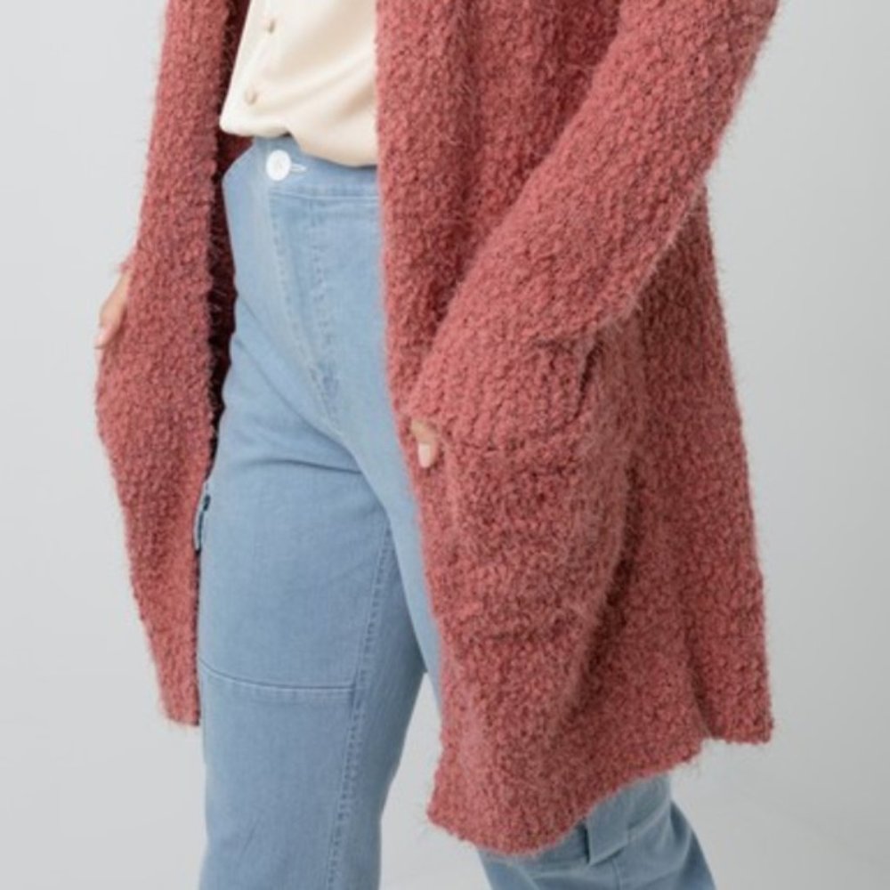✨SALE! Cozy Chunky Knit Popcorn Cardigan NWT - Picture 6 of 7
